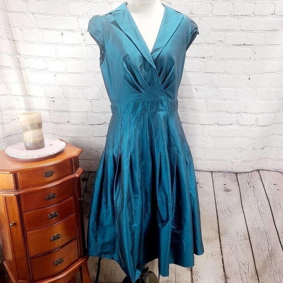 PS...STYLE Blue Fit and Flare Capped monochrome - Picture 8 of 15